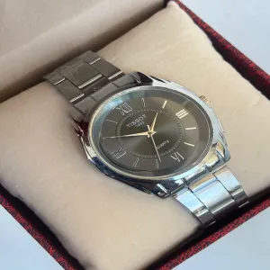silver New Boys Men Casual  Wristwatch