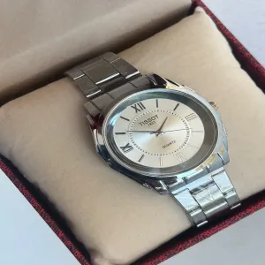 SILVER New Boys Men Casual  Wristwatch