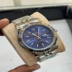 Silver New Mens And Boys Casual Rolex Automatic Silver Watc