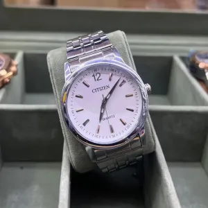 Silver New Mens And Boys Casual Silver Simple Citizen Watch