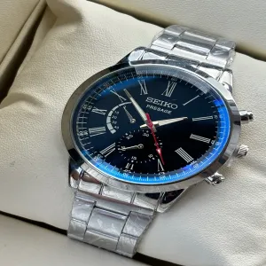 Silver New Mens Boys Casual Business Watch Seiko
