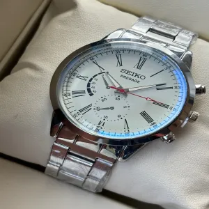 SILVER New Mens Boys Casual Business Watch Seiko