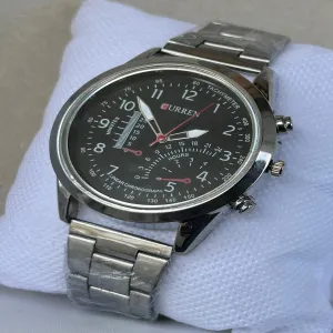 Silver New Mens Boys Casual Silver Watch
