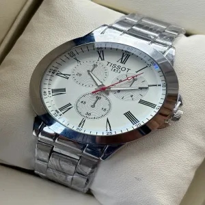 Silver New Mens Boys Casual Silver Watch