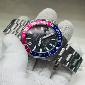 SILVER New Mens Boys Casual  TAG HUER AQUARACER GMT MASTER