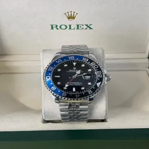 Silver New Mens Boys Fashion Rolex Watch