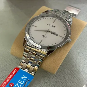 Silver New Mens Casual Simple Citizen Watch