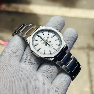Silver New Mens Casual Simple Watch