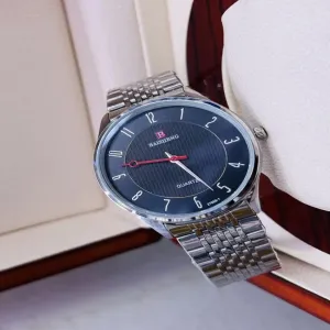 Silver New Mens Office Silver Wrist Watch