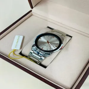Silver New Mens Simple Black/Silver Watch