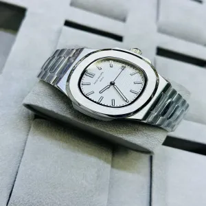 silver New Patek Philippe Automatic Mens Fashion Watch