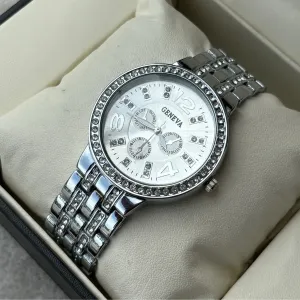 Silver New Womens Casual Ganeva Watch