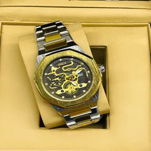Two Tone Men Casual Twotone Wrist Watch