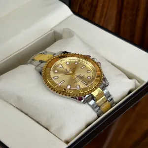 Two Tone Mens And Boys Casual Two Tone Rolex Watch