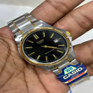 Two Tone Mens Casual Silver Watch