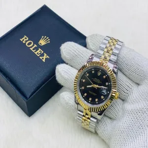 Two Tone New Mens And Boys Casual Rolex Gold/Silver/Two Ton