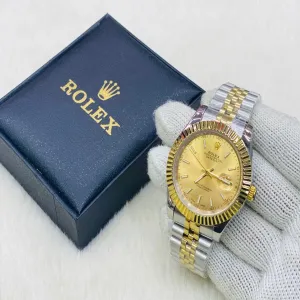 Two Tone New Mens And Boys Casual Rolex Silver/Gold/Two Ton