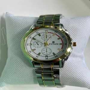 Two Tone New Mens Boys Casual Twotone Wrist Watch