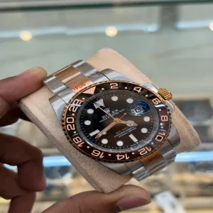 Two Tone New Mens Rose Gold Automatic Wrist Watch
