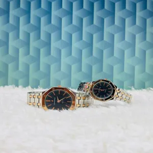 Two Tone New WOMENS AND BOYS CASUAL COUPLE WATCH