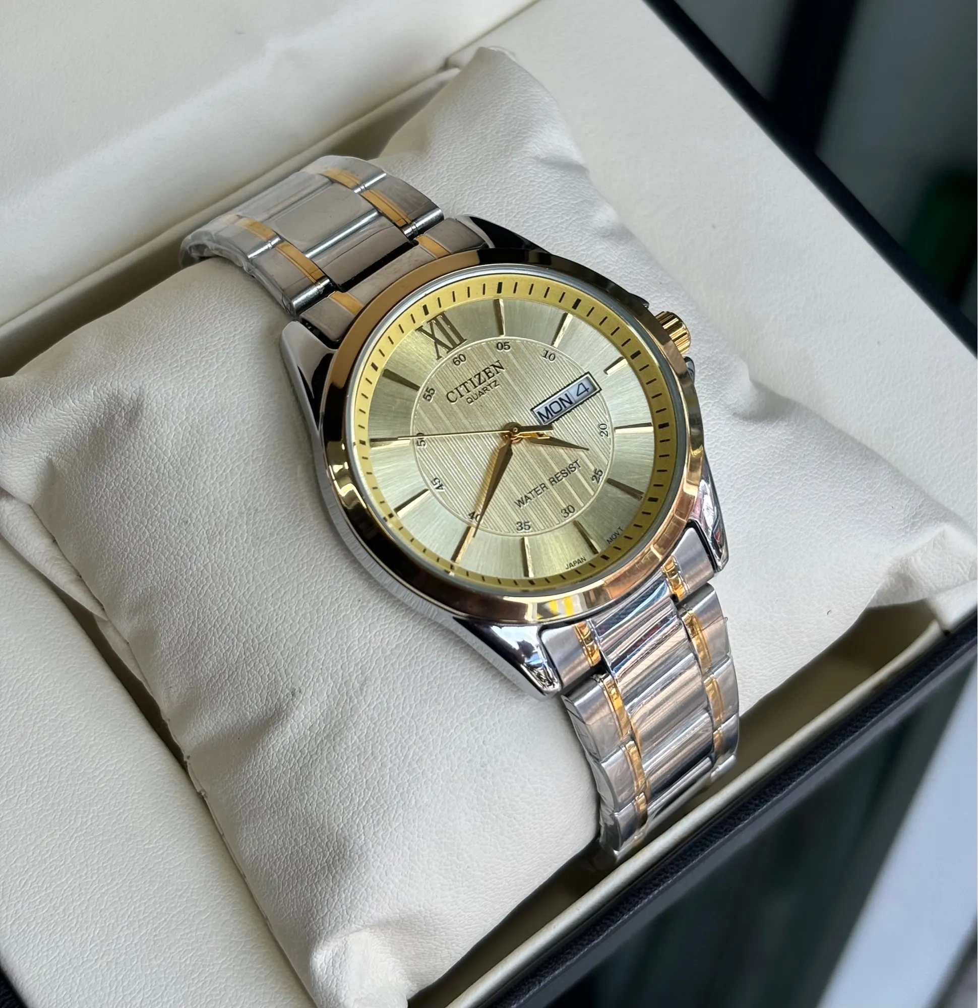 Two Tone Mens Casual Citizen Wrist Watch