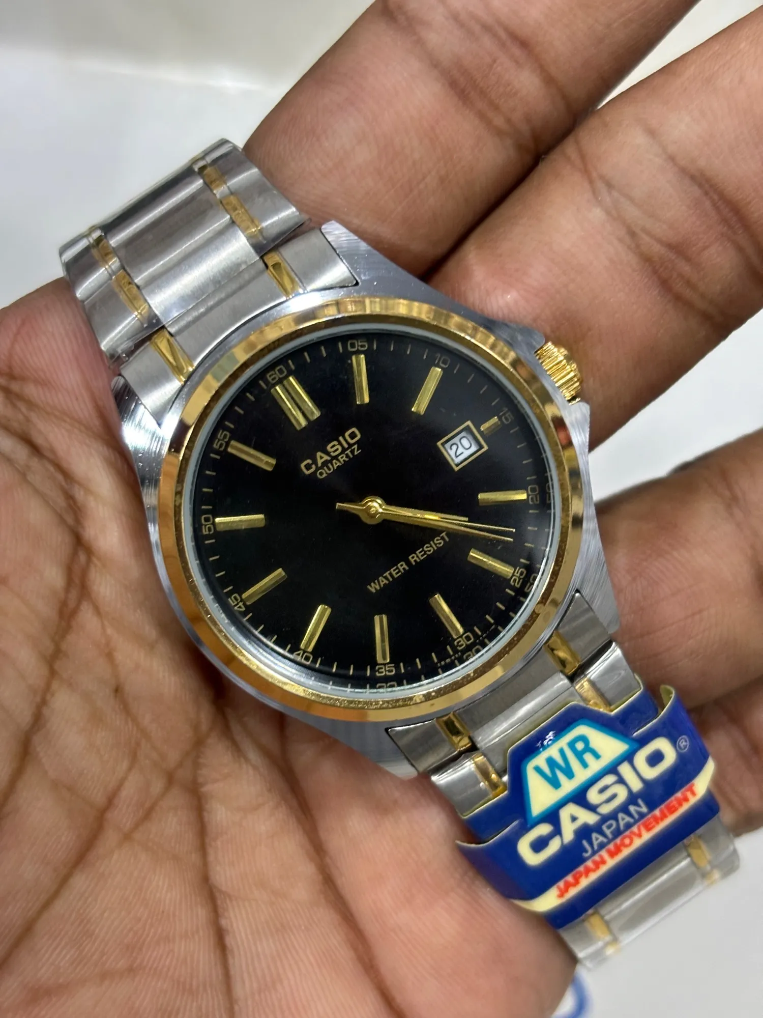 Two Tone Mens Casual Silver Watch