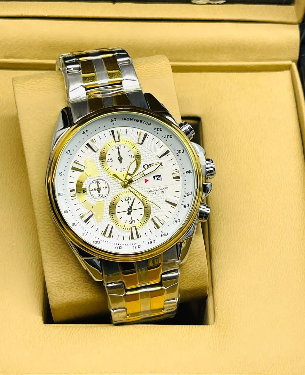 Two Tone Mens Casual Wristwatch