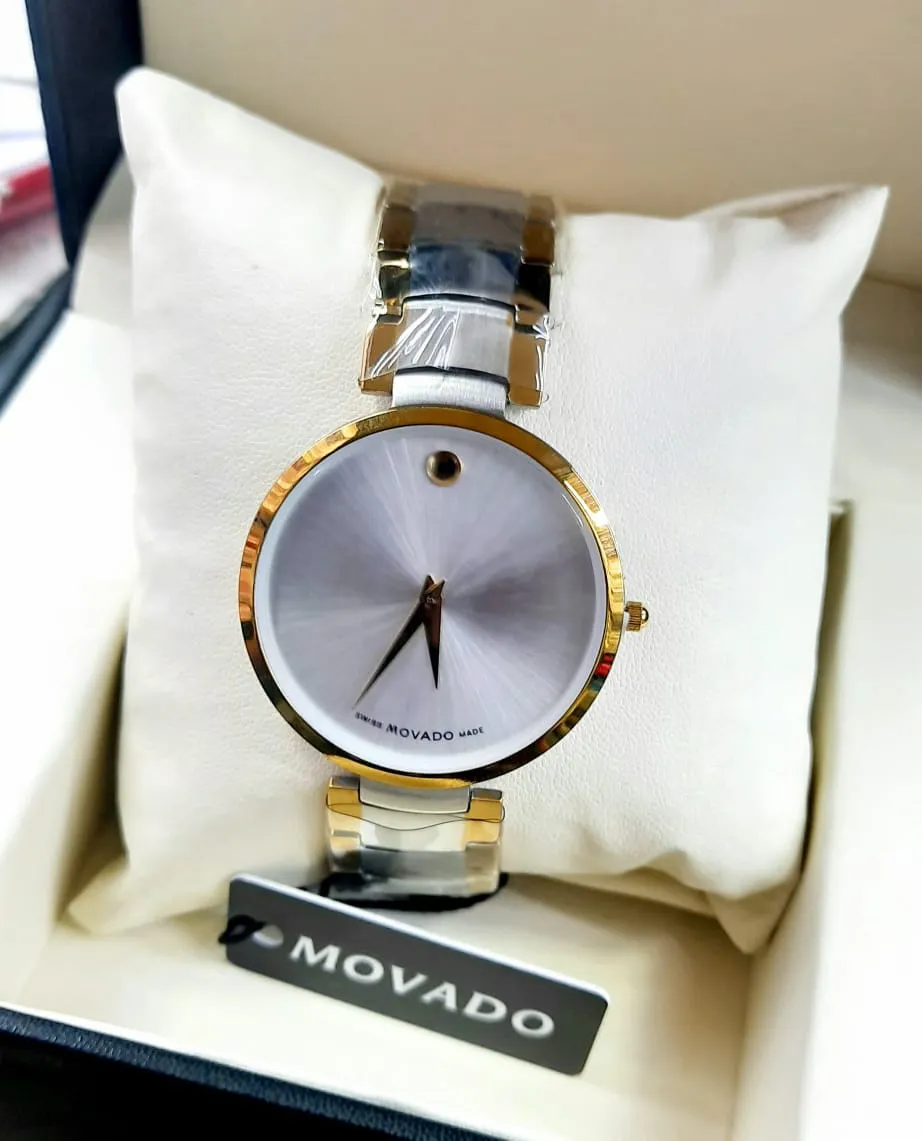 Two Tone New Mens And Boys Casual Fashion Simple Watch Silv