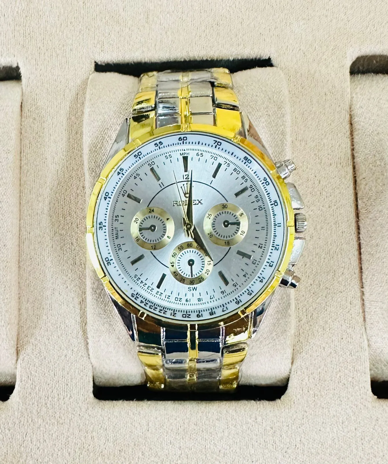 Two Tone New Mens Boys Casual Rolex Watch