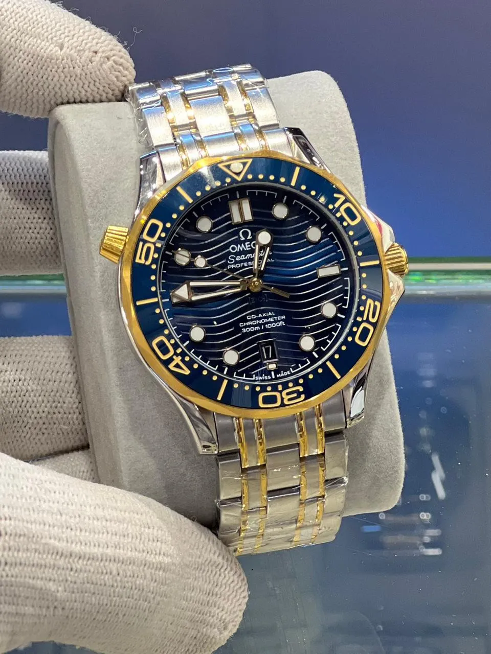 Two Tone Seamaster Silver Automatic Mens Watch