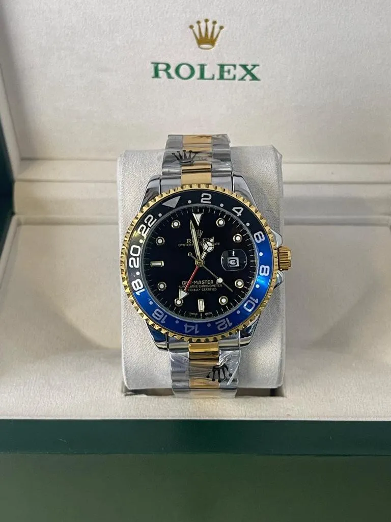 twotone New Boys Casual GMT Master Rolex Watch