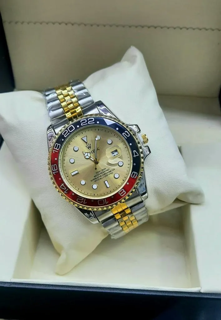 TWOTONE NEW MENS BOYS CASUAL ROIEX WATCH