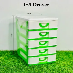 Buy Green Mini Small Drawer 5 Layers In 1 Set Plastic Storage Bo