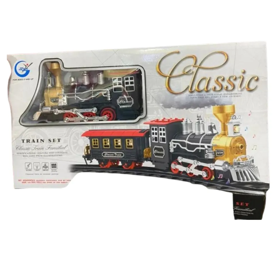 Black High Quality Classic Train With Smoke Lights And Sound - image 1