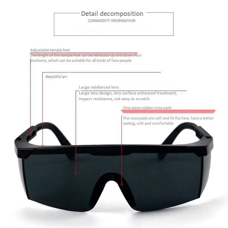 Grade A+ Black Work Safety Eye Protecting Gl - image 5