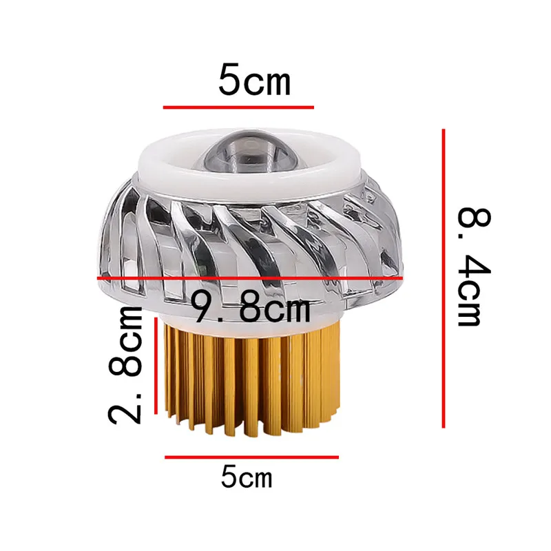 New Tecno 12V Motorcycle Head Light Lamp Projector Lens With - image 3