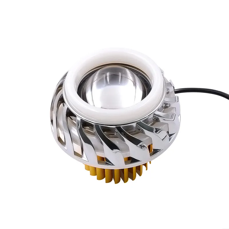 New Tecno 12V Motorcycle Head Light Lamp Projector Lens With - image 4