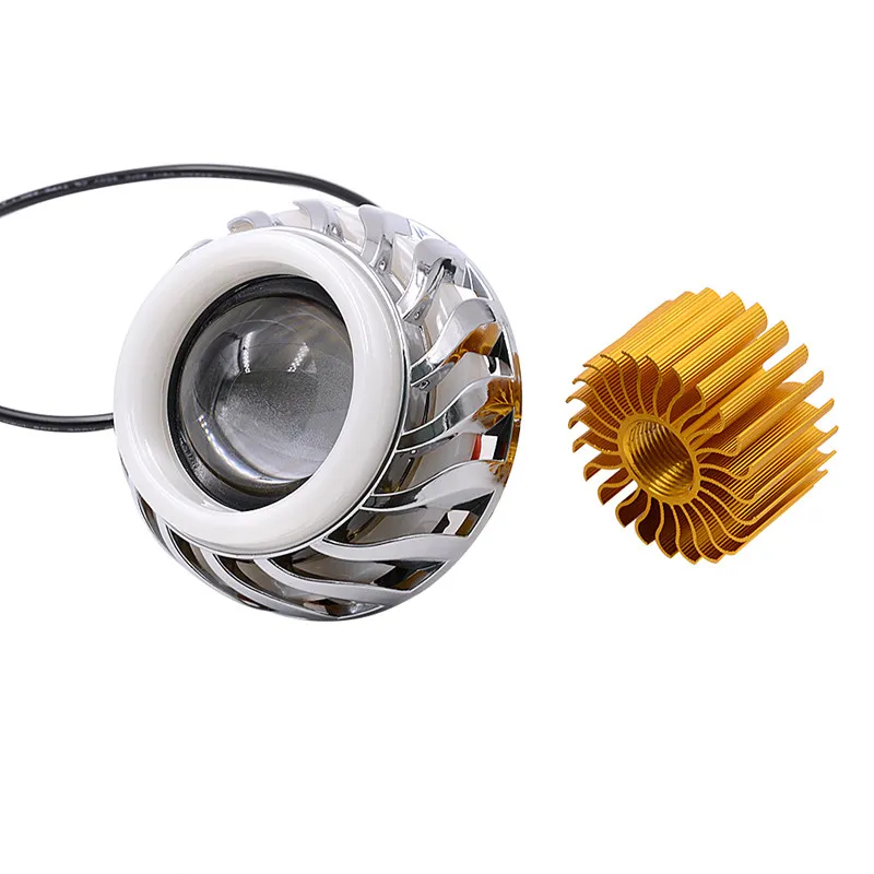 New Tecno 12V Motorcycle Head Light Lamp Projector Lens With - image 5