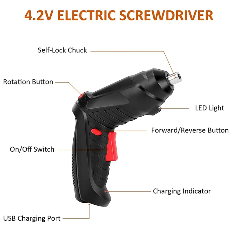 New Tecno Rechargeable Mini Electric Screwdriver 90-180Rot - image 2