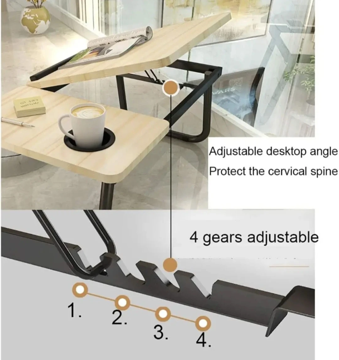 Adjustable Laptop Table for Bed Sofa Portable - image 5