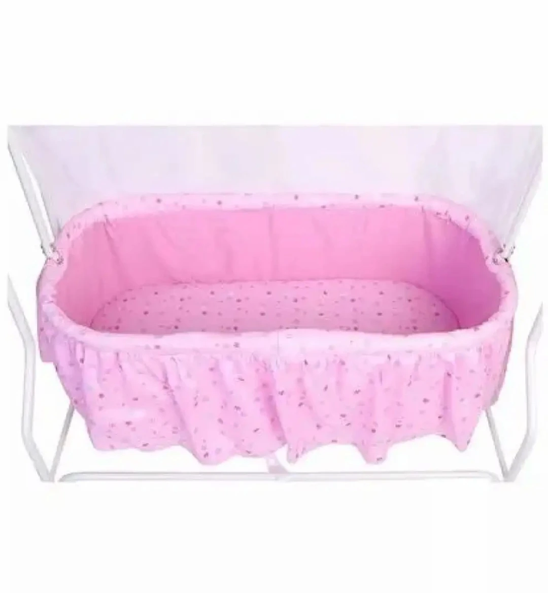 Baby Cot Folding Swing Roller With Mosquito Net (HC207)- - image 3