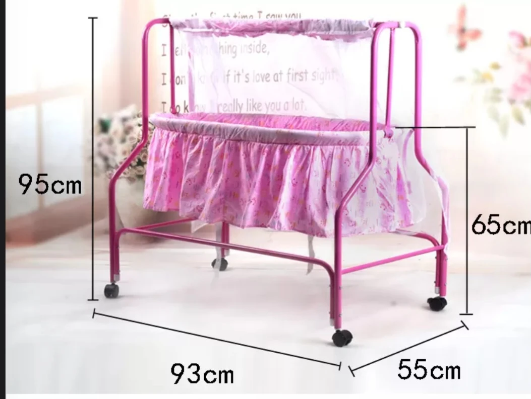 Baby Cot Folding Swing Roller With Mosquito Net (HC207)- - image 6