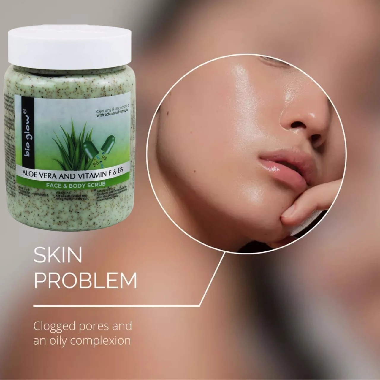 ​Bio Glow Aloe Vera & Vitamin E Face & Body Scrub 500ml - image 4