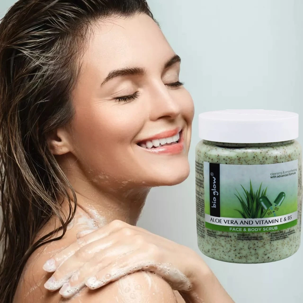 ​Bio Glow Aloe Vera & Vitamin E Face & Body Scrub 500ml - image 3