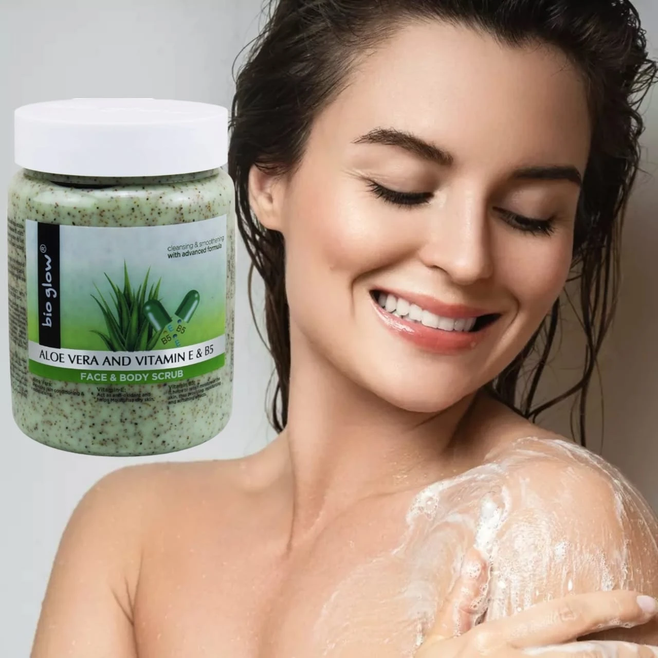 ​Bio Glow Aloe Vera & Vitamin E Face & Body Scrub 500ml - image 6