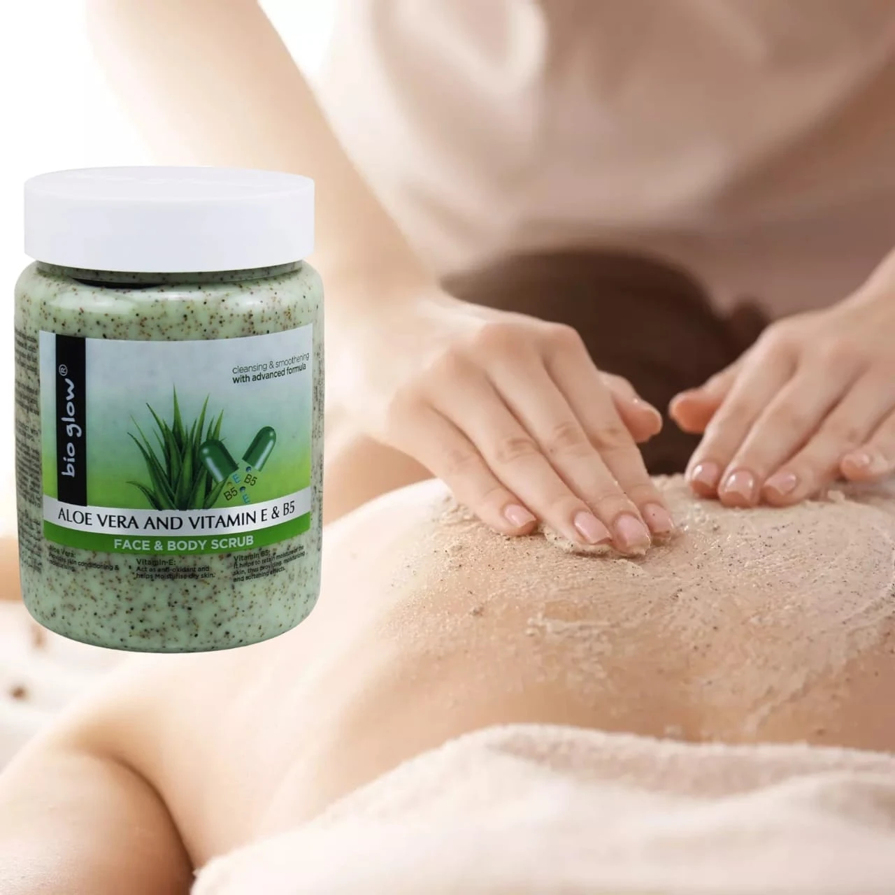 ​Bio Glow Aloe Vera & Vitamin E Face & Body Scrub 500ml - image 7