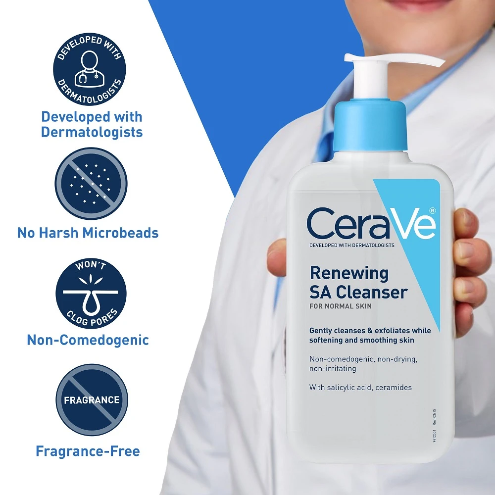CeraVe Renewing SA Cleanser 237ml Gel Face Wash - image 4