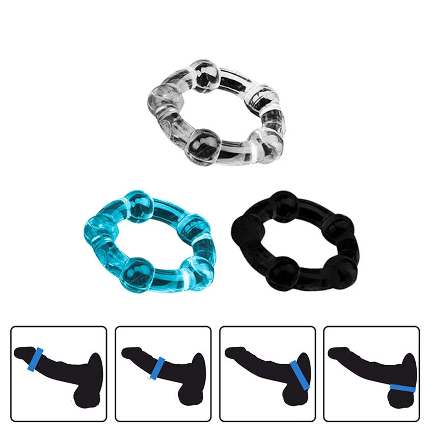 Cock Ring Soft Stretchy Silicone Hard Rings Last Longer - image 1