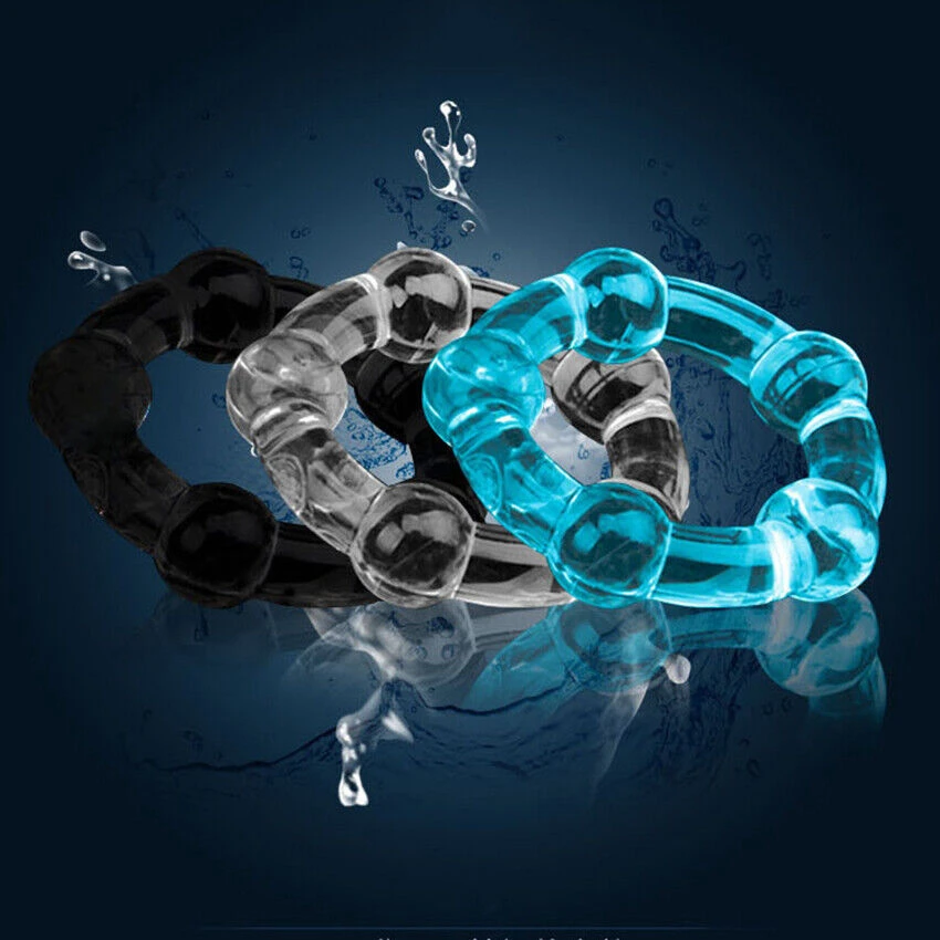 Cock Ring Soft Stretchy Silicone Hard Rings Last Longer - image 2