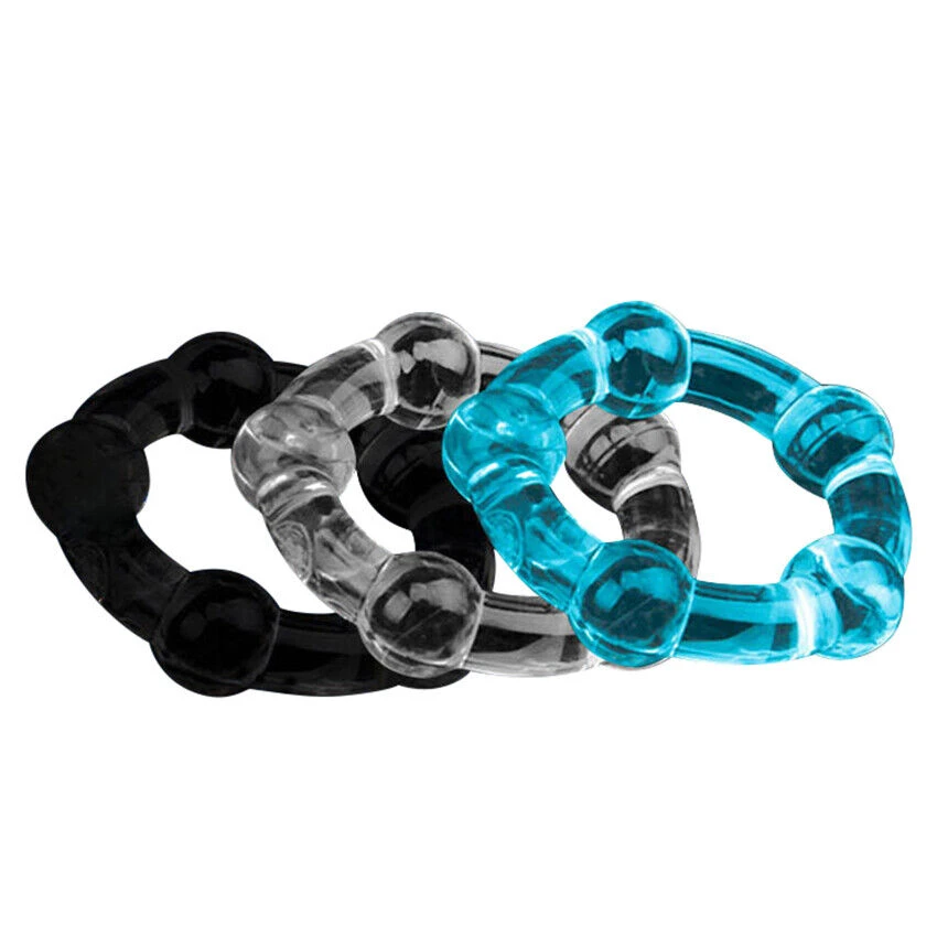 Cock Ring Soft Stretchy Silicone Hard Rings Last Longer - image 5